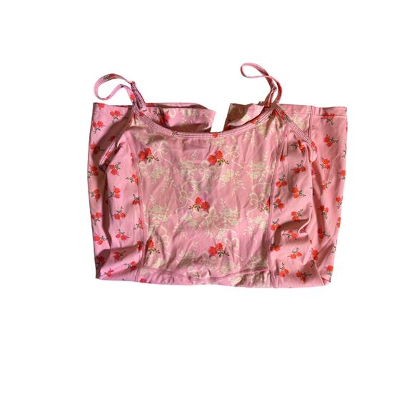 LoveShackFancy Pink Floral Active Romper – Size M - Picture 2 of 6